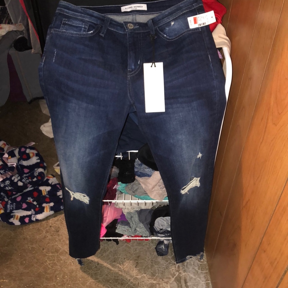 Flying monkey skinny jeans